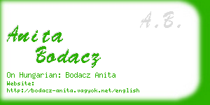 anita bodacz business card